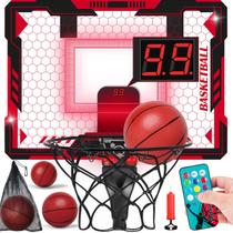 Mini cesta de basquete interna com controle remoto com placar Mini cesta de basquete interna com controle remoto com placar