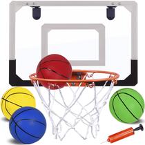 Mini cesta de basquete interna NI-ROU para crianças com 4 bolas Mini cesta de basquete interna NI-ROU para crianças com 4 bolas