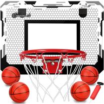 Mini cesta de basquete Umnodon Indoor Over Door para crianças