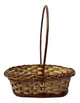 Mini Cesta De Pascoa Sintética Com Alça Arranjo Para Presente