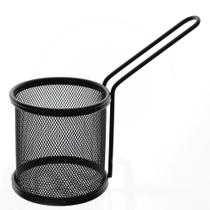 Mini cesta redonda Dynasty para alimentos em aço inox