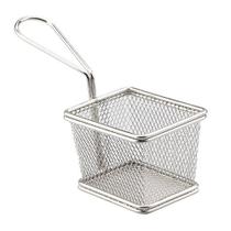 Mini Cesta Retangular para Alimentos Aço Inox Prata 10 x 8 x 7,5cm Mini Cesta Retangular para Alimentos Aço Inox Prata 10 x 8 x 7,5cm