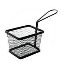 Mini cesta retangular petiscos Fry inox preto -Dynasty Mini cesta retangular petiscos Fry inox preto -Dynasty
