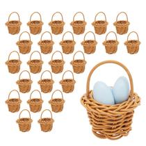 Mini cestas de piquenique Juvale Rattan, pacote com 24, para lembrancinhas Mini cestas de piquenique Juvale Rattan, pacote com 24, para lembrancinhas