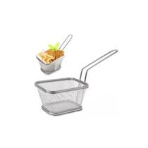 Mini Cestinha Inox Para Batata Frita E Porções