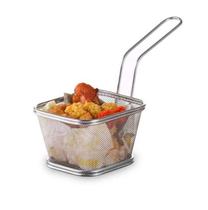 Mini Cestinha Para Batata Frita E Porções Inox Para Servir