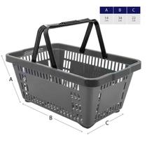 Mini cestinha plástica farmácia perfumaria cinza