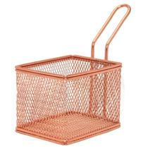 Mini Cestinha Retangular em Aço Inox Bronze Mimo Style Mini Cestinha Retangular em Aço Inox Bronze Mimo Style