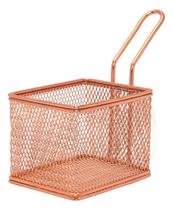 Mini cestinha retangular inox bronze mimo style Mini cestinha retangular inox bronze mimo style