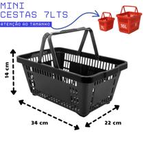 Mini Cestinhas Farmácia 34x22x14cm Cesta Mercado Loja 7lts