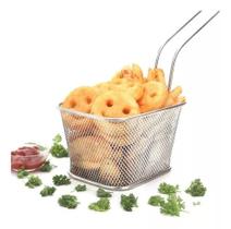 Mini Cesto P/ Fritura Servir Porções Quentes Batata Frita