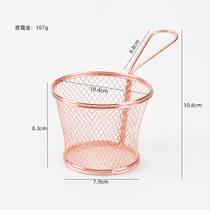 Mini Cesto Para Fritura Petisqueira Rose Servir Porções Batata Frita