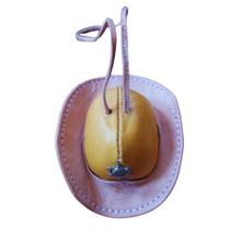 Mini CHAPÉU COWBOY Couro Semirrígido 8cm Vores variadas Pendute no Espelho do Carro,Enfeite