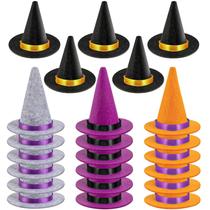 Mini chapéu de bruxa ZHWKMYP para artesanato e decoração de festa de Halloween (20 unidades)