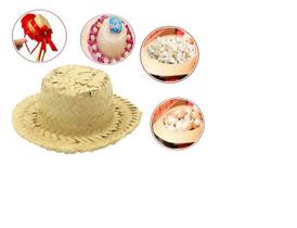 Mini Chapeu de Palha Festa Caipira junina tamanho M Mini Chapeu de Palha Festa Caipira junina tamanho M