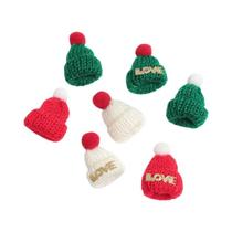 Mini Chapéu De Papai Noel Enfeites De Árvore De Natal 10 20Pcs Decoração De Natal Acessório De