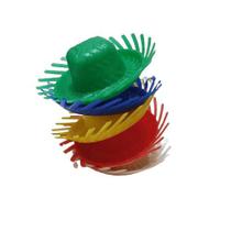 Mini Chapéu Decorativo De Plástico Desfiado Festa Junina 7cm - Real Seda