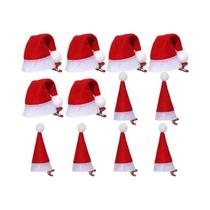 Mini Chapéus De Papai Noel Vermelhos E Brancos Com Presilhas De Cabelo 1/12pçs Acessórios De