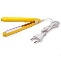 Mini chapinha portátil Prancha de cabelo para bolsa Amarela