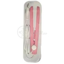 Mini Chapinha Prancha Portátil Bolsa Para Cabelo 17Cm Bivolt 110V220V Profissional Morina - Rosa