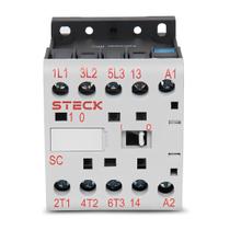 Mini Chave Contatora Tripolar 6a 220v 1na SC06A10M30 - Steck Mini Chave Contatora Tripolar 6a 220v 1na SC06A10M30 - Steck