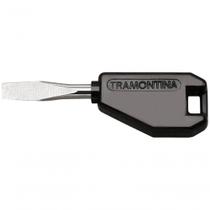 Mini Chave De Fenda Ponta Chata 3/16x1 Tramontina Basic Com Haste Em Aço Especial