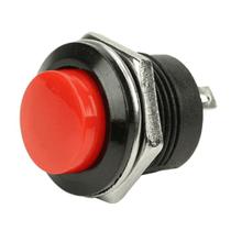 Mini Chave Push Button Sem Trava R13-507 2 Pinos Adaptador Conexão Vermelho 0239651