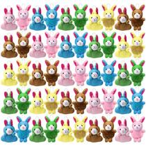 Mini chaveiro de coelho de pelúcia Deekin, pacote com 100 unidades