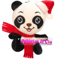 Mini Chaveiro de Pelúcia Panda Happy Noel Natalino - Jg03pçs