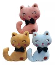 Mini Chaveiro Gata Gatinha Love De Pelucia - Jogo 03pçs