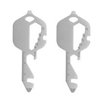 Mini Chaveiro Multifuncional Em Aço Inoxidável Com Chave De Fenda E Abridor De Garrafa Ferramenta De
