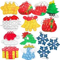 Mini chaveiro pop de Natal Fidget Toy DZLUSJ 36 unidades