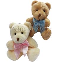 Mini Chaveiro Urso Ursinho de Pelúcia 10cm - Jg 15pçs Lembrancinha