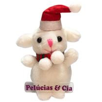 Mini Chaveiros Ovelha Jr Noel De Pelúcia 10cm - JG de 04pçs