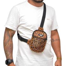 mini chest bag de onça unissex