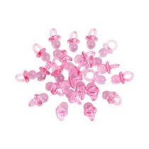 Mini Chupetas Transparentes Azul E Rosa 50pcs Lembrancinhas Para Chá De Bebê Menino Menina Revelação