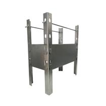 Mini churrasqueira aço espetinho 41 x 46 x 20 cm desmontável