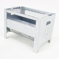 Mini Churrasqueira Aço Galvanizada Portátil para Bancada Camping