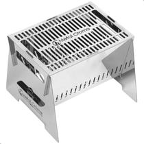 Mini Churrasqueira Portátil Desmontável Camping P-Grill.Inox Mini Churrasqueira Portátil Desmontável Camping P-Grill.Inox