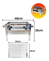 Mini Churrasqueira Portátil Em Aço Inox - inox casadaluva