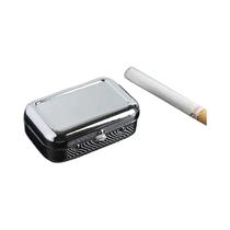 Mini Cinzeiro De Metal Portátil Para Homens Com Tampa Com Trava, Estojo De Cinzas De Bolso Ao Ar