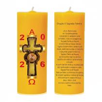 Mini Círio Pascal Cordeiro Amarelo Adesivo 2026