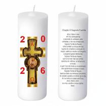 Mini Círio pascal Cordeiro Branco Adesivo 2026