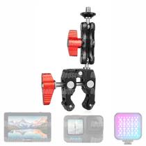 Mini Clamp Garra Greika Com Ballhead Dupla Para Monitor Câmera Acessórios Mini Clamp Garra Greika Com Ballhead Dupla Para Monitor Câmera Acessórios