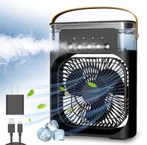 Mini climatizador ar frio ventilador umidificador ar condicionado 3 velocidades com led Mini ar Cond