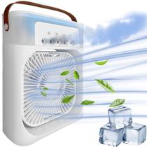 Mini Climatizador Ar frio Ventilador Umidificador Ar Condicionado Portátil 3 velocidades com Led