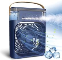 Mini Climatizador De Ar Pode Colocar Aromatizante Com Reservatório Para Água E Gelo