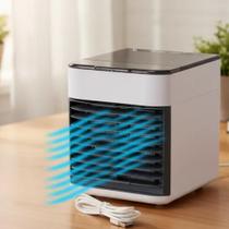 Mini Climatizador Portátil Ventilador Ar Condicionado Purificador 3 Velocidades Quarto Escritório Mesa