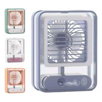 Mini Climatizador Umidificador Mesa Ventilador Recarregável
