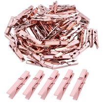 Mini clipes de plástico Aylifu Rose Gold 100 peças de 3,5 cm